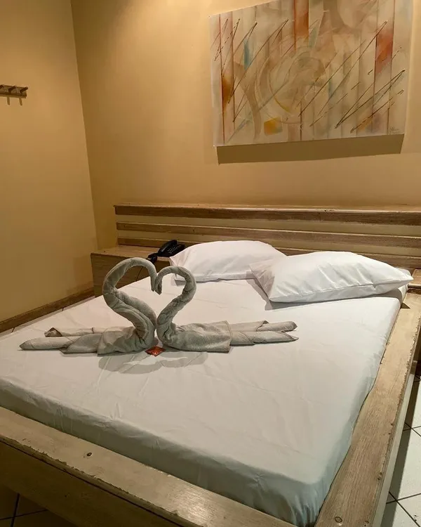 Suíte preparada para a pernoite
